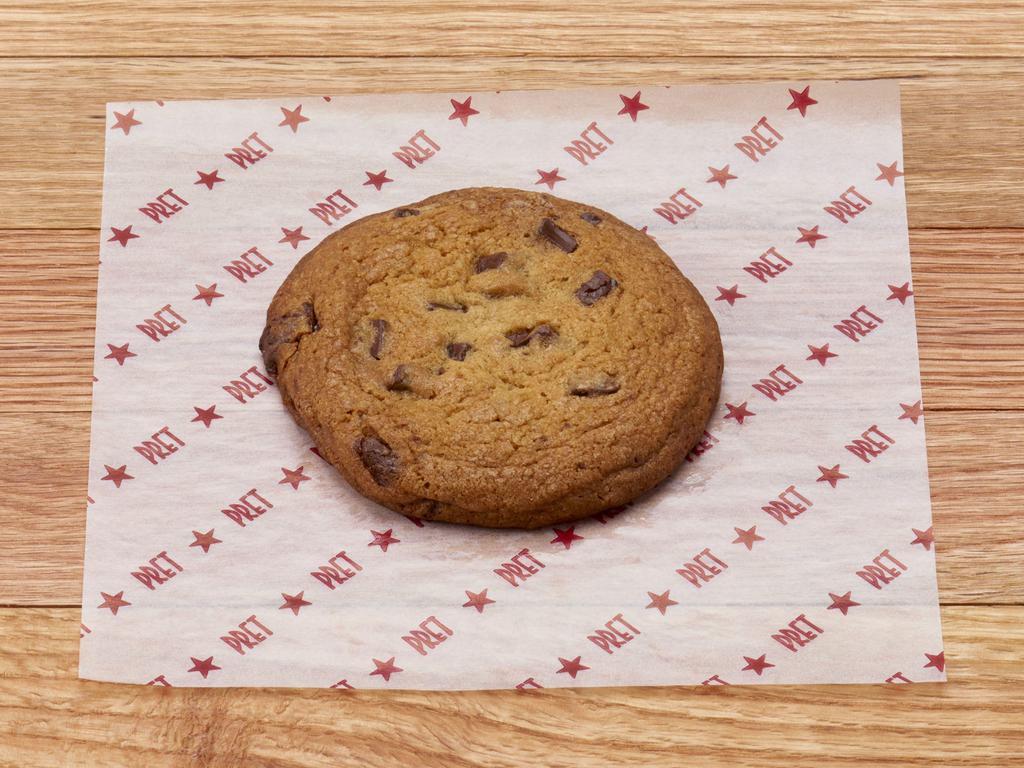 Chocolate Chunk Cookie · Made with large chunks of delicious chocolate, with crispy edges and a slightly soft center.