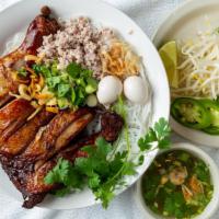 Saigon Noodle (Mì Gõ) · served with ground pork, quail eggs, dry shrimp
1. Choice of Dry Noodles or In Soup
2.Choice...