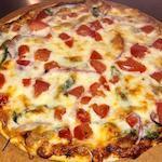 Margherita Pizza · Tomatoes, garlic, spinach, basil, and onions. Vegetarian.