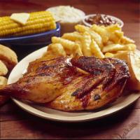 Chicken Plate. · Our tasty hickory-smoked chicken marinated in our original BBQ sauce and finished on the cha...
