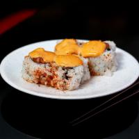 Spicy Salmon Roll · Raw. Salmon, avocado, and spicy mayo.