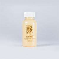 Hot Wire · Ginger, cayenne, lemon. Boosts wellness, improves circulation and relieves symptoms of cold ...