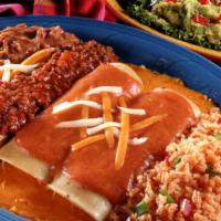 Casa Ole Dinner Combo · 1 tamale with chili and two cheese enchiladas with enchilada sauce and mixed cheeses. Served...