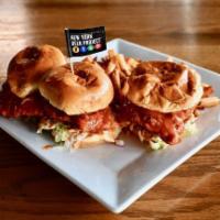 Nashville Hot Chicken Sliders · SPICY fried chicken sliders, coated in the music city's famous brown sugar, butter, and caye...