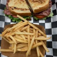 B. L. A. T. with Fries  · Hardwood Smoked Turkey Bacon / Lettuce / Avocado / Tomato / Bun