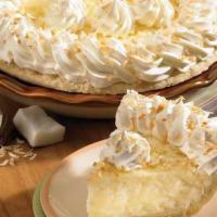 Coconut Cream Pie · Coconut folded into our rich vanilla cream. Topped with fresh whipped cream or fluffy mering...
