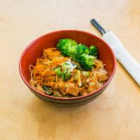 Spicy Basil Bowl · Stir fried chicken or tofu in penny's spicy basil sauce with ginger, carrots, green onions s...