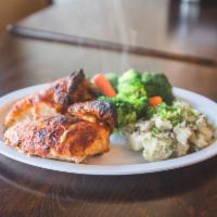 1/4 Chicken, 2 Sides, 2 Pita and Garlic Sauce Combo · 