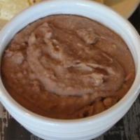Beans 8, 20, 32 oz · We offer our own Homemade Refried Beans or Whole Beans (ask for no cheese). 8 oz, 20 oz, 32 ...