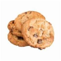 .12 Cookies · Warm, half-baked chocolate chip cookie cooked fresh per order! Yum!
