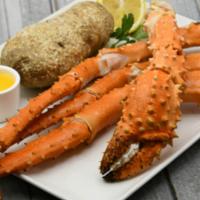 1 Lb. Wild Caught King Crab · drawn butter, salt crusted baked potato