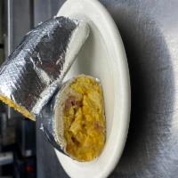 Breakfast Burrito · Choice of meat. Add guacamole for an additional charge.