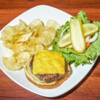 Bistro Burger · A half-pound certified Angus beef patty with lettuce, tomato, pickles, onion and ketchup, mu...