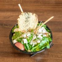 Italian Chopped Salad · Italian chopped salad with chicken, pasta, tomatoes, smoked bacon, sunflower seeds, Parmesan...