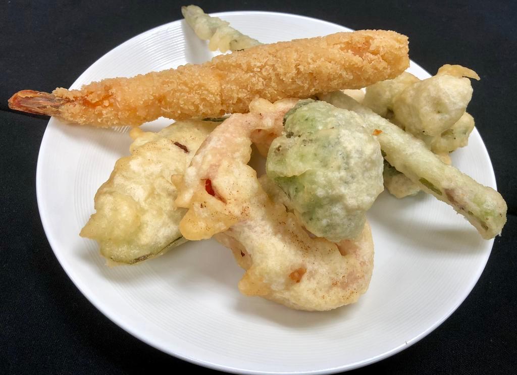 Shrimp and Vegetable Tempura · Fluffy and crisp deep-fried battered shrimp and vegetables.