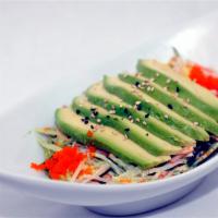 Avocado Salad · Crabmeat, cucumber, tobiko and avocado mixed with mayo. 