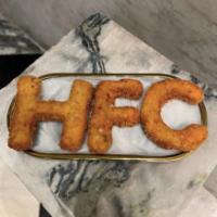 HFC Chicken Nuggets · Housemade chicken nuggets with spicy barbecue sauce.