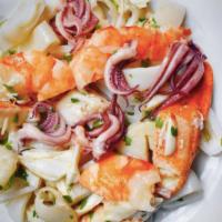 Owner’s Recipe Seafood Salad · Lobster, crab, jumbo shrimp, scallops and calamari.