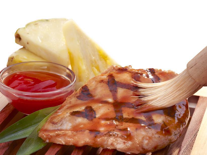 Hibachi Chicken Platter · Two (2) grilled chicken breasts topped with delicious hibachi sauce and a pineapple wedge. Served with choice of any side.