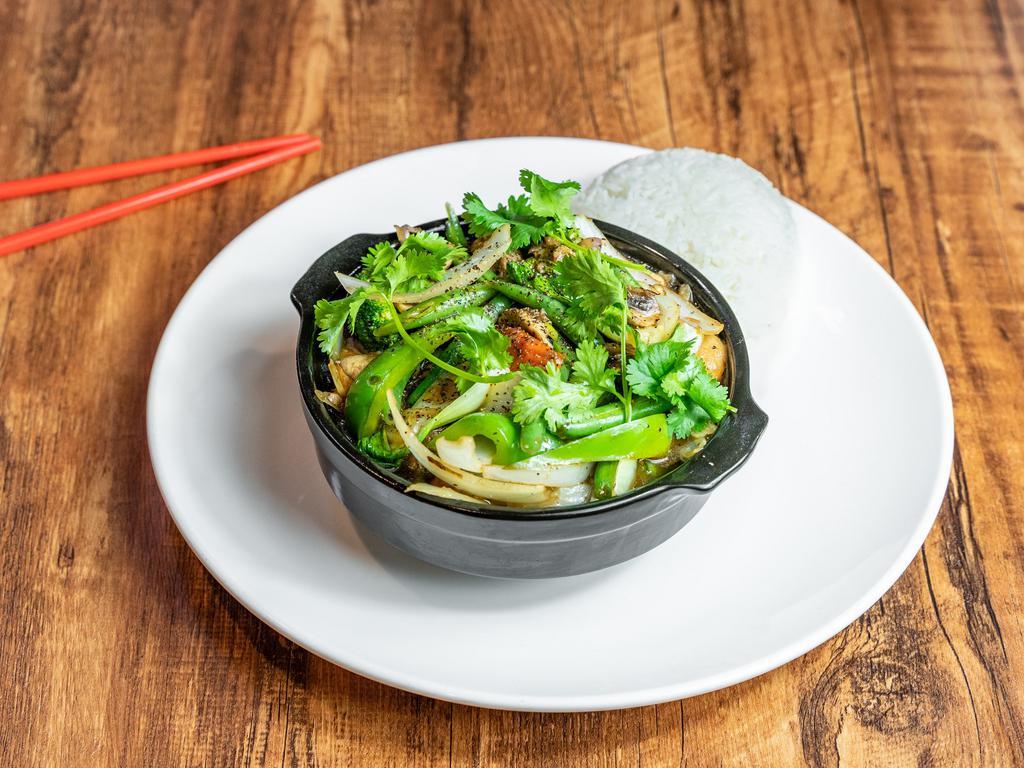 70. Stir Fried Mixed Vegetable with Tofu · Rau cai thap cam va dau hu xao dac biet.
