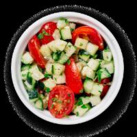 Tomato & Cucumber · Our take on the classic Jerusalem Salad. Fresh tomatoes and cucumbers, diced and tossed in o...