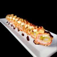 Super Crunch Shrimp Roll · Deep fried crispy shrimp tempura, cream cheese, crab salad, avocado, eel sauce wrapped in so...
