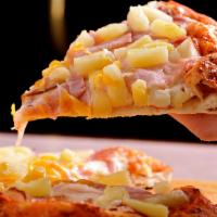 The Hawaiian Pizza · Smoked ham and pineapple. Served with vegetables, premium meat and all natural cheese and in...