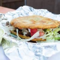 Gorditas · With your choice of meat, cheese, lettuce, tomatoes, onion, cilantro, sour cream.