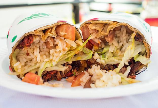 Burritos · With your choice of meat, cheese, rice, beans, lettuce, tomatoes.