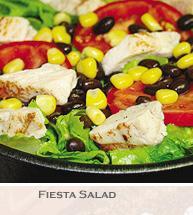 Fiesta Salad · iceberg lettuce, grilled chicken, black beans, tomatoes, sweet corn with light balsamic vina...