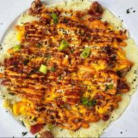 Loaded Mashed · Chopped tender with your choice of heat, mashed potatoes, bacon bits, chives, Hell's sauce, ...