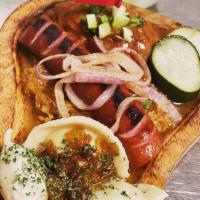 POLISH PLATE /platter for 1/ · The best of all: Red smoke sausage, hunter stew, steamed pierogi, cabbage roll, topped with ...