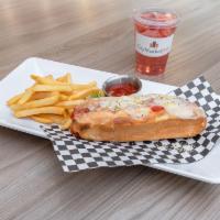 Motor City Meatball Sandwich Combo · Housemade meatball and marinara, topped with provolone cheese, stuffed and baked in an Itali...
