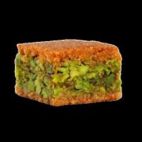 Basma Pistachio or cashews · Semi-chopped pistachios sandwiched between layers of our special knafeh dough. Baked to perf...