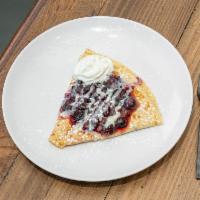Blueberry Jam Crepe · Philadelphia cheese.