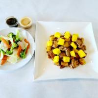 E3. Hawaiian Chicken ( Hibachi Style )  · 6 oz Chicken Breast with Sliced Fresh Pineapple Hot Grill Cook. **Tender and Perfect balance...