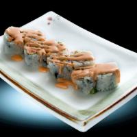 Spicy Crawfish Roll · Spicy crawfish, cucumber and avocado, top with spicy mayo.