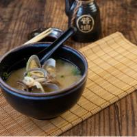 Seafood Miso Soup · Clam, crab, scallop, scallion.