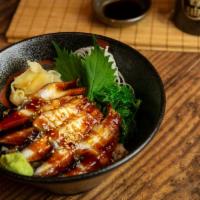 Unagi Bowl · BBQ eel over sushi rice.