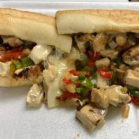 Scottsdale Philly Sandwich · Thin slices of roast beef or chicken with grilled red and green peppers, onions, and swiss c...