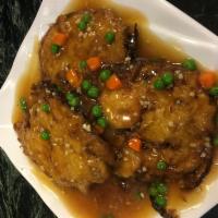 Shrimp Egg Foo Young · Chinese style pan fried omelets with gravy.