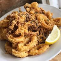 Fried Calamari · Cooked in oil. Squid. Add tzatziki for an additional charge. 