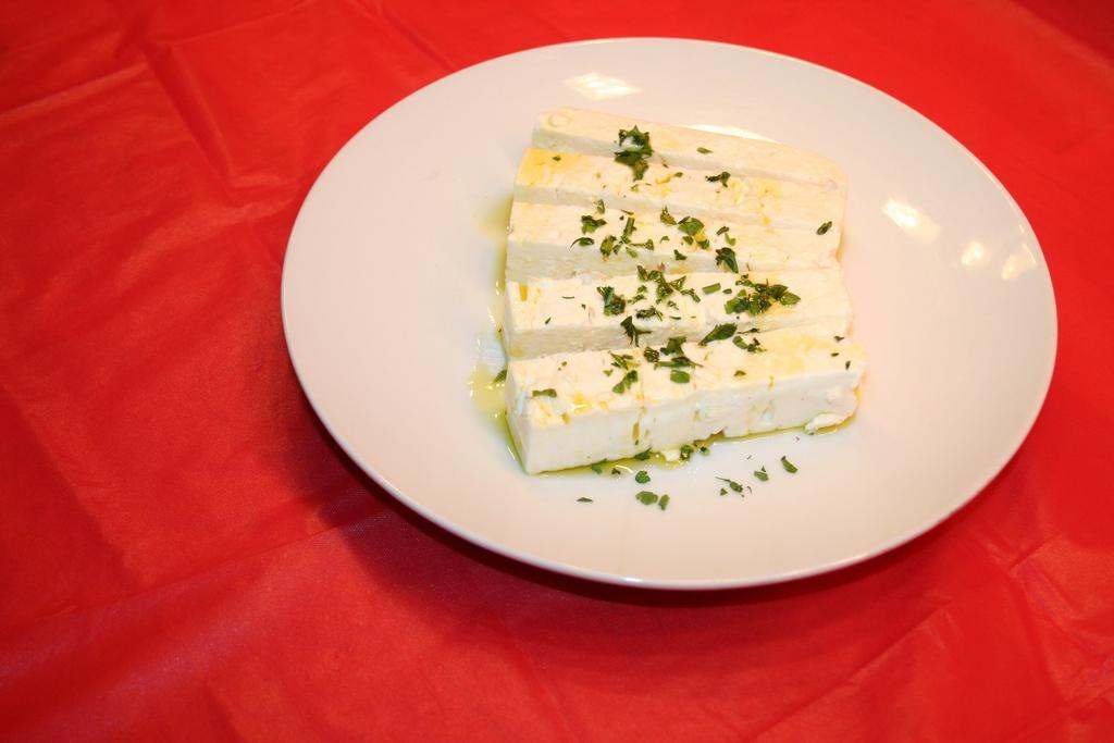 Feta Cheese · Sprinkled with oregano and olive oil. 