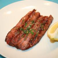 Loukaniko · Greek country sausage with orange zest.Add tzatziki for an additional charge. 