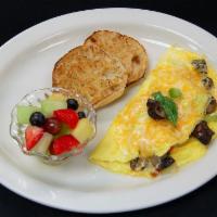 Create Your Own Omelet · Pick your own 3 favorite ingredients, served with your choice of side and toast or English m...
