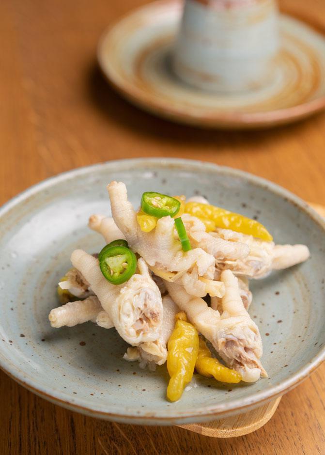Spicy Pickled Pepper Chicken Feet 泡椒凤爪 · Breaded or battered crispy chicken.