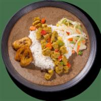 Curry Tofu  · A delightful assortment of sauteed vegetables mixed with tofu, in a flavorful curry stew or ...