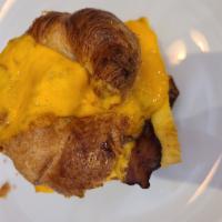 Breakfast Croissant · Croissant, omelette, and cheddar.