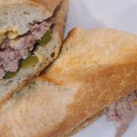 Rustic French Sandwich · Classic pate, cornichons, dijon mustard, and on a baguette.