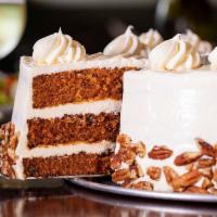 Carrot Cake ⭐️ · Chef Francisco’s secret recipe! Three mouthwatering layers of moist spice cake laced with fr...